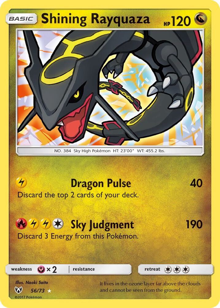 Shining Rayquaza - Shining Legends (MINT, OFF-CENTER)